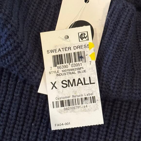 STYLE & CO‎ HIGH NECK EASY SWEATER DRESS IN INDUSTRIAL BLUE NWT WOMEN'S SIZE XS - Picture 13 of 16